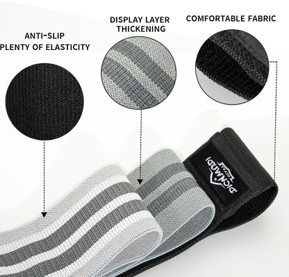 Fabric Resistance Bands for Working Out, 6Pack Non-Slip Exercise Bands for Women and Men, Fabric Booty Bands for Home, Fitness, Pilates, Stretching