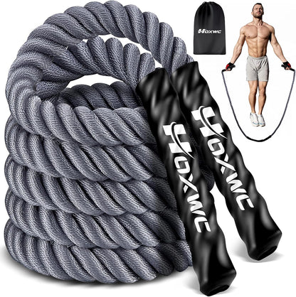 Jump Rope, Weighted Jump Rope for Fitness, Heavy Skipping Ropes for Men Women, Home Gym Workout Equipment Set, Suitable for Boxing, Cardio, Training Muscles, Full Body Exercise Weight Loss at Home