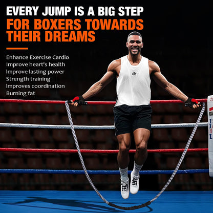 Jump Rope, Weighted Jump Rope for Fitness, Heavy Skipping Ropes for Men Women, Home Gym Workout Equipment Set, Suitable for Boxing, Cardio, Training Muscles, Full Body Exercise Weight Loss at Home