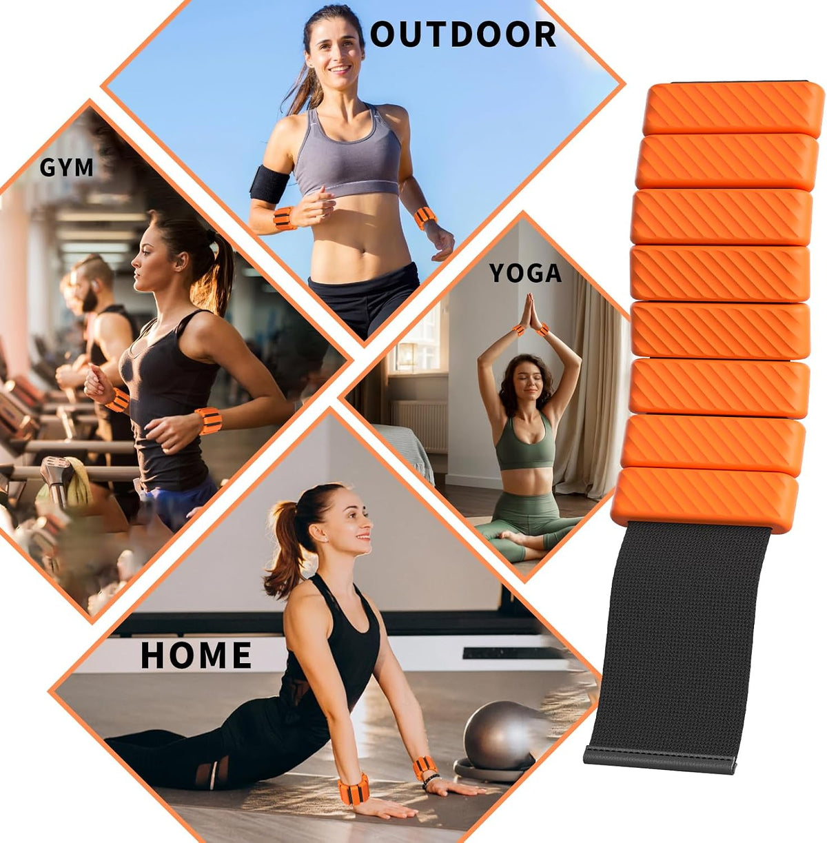 Wrist & Ankle Weights for Women, Wearable Strong Arm & Leg Weights Set of 2(1Lbs Each), Adjustable Ankle Weights for Walking, Yoga, Dance, Barre,Gym,Exercise,Pilates,Walking Running