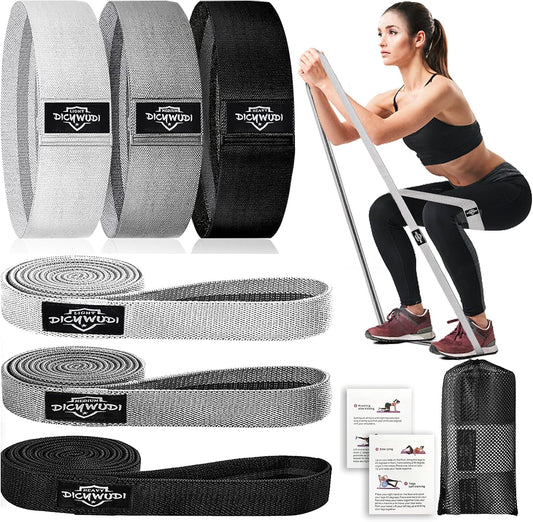 Fabric Resistance Bands for Working Out, 6Pack Non-Slip Exercise Bands for Women and Men, Fabric Booty Bands for Home, Fitness, Pilates, Stretching